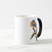 ブルーバードカップル水彩画 モーフィングマグカップ (正面右)