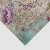 ブルーバードカラフルフローラ背景の分離 薄葉紙 (詳細)