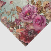 ブルーバードカラフルフローラ背景の分離 薄葉紙 (詳細)