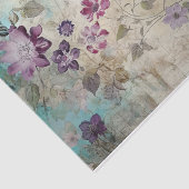 ブルーバードカラフルフローラ背景の分離 薄葉紙 (詳細)