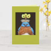 ブルーバードカードに文句を言う カード (黄色い花)