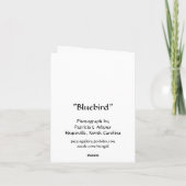 ブルーバードカード シーズンカード (裏面)