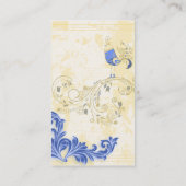 ブルーバードキュートガーリーレトロフローラ 名刺 (裏面)