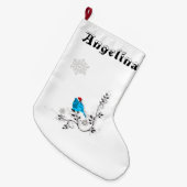 ブルーバードクリスマス ラージクリスマスストッキング (正面 (吊り時))