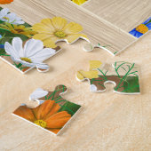 ブルーバードゴールドフィンチズバードハウズフラワーガーデン ジグソーパズル (側面)