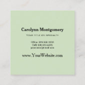 ブルーバードゴールドフィンチズバードハウズフラワーガーデン スクエア名刺 (裏面)