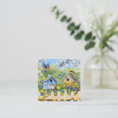 ブルーバードゴールドフィンチズバードハウズフラワーガーデン スクエア名刺 (スタンド正面)