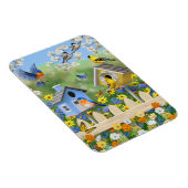 ブルーバードゴールドフィンチズバードハウズフラワーガーデン マグネット (右側)