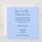 ブルーバードゴールドフィンチズバードハウズフラワーガーデン 招待状 (裏面)