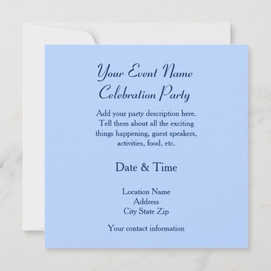 ブルーバードゴールドフィンチズバードハウズフラワーガーデン 招待状 (裏面)