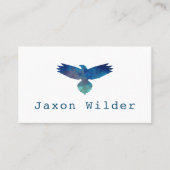 ブルーバードシルエットクラウドタイミニマルプライター 名刺 (正面)