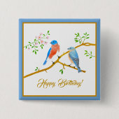 ブルーバードスクエア誕生日ボタン 缶バッジ (正面)