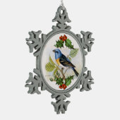 ブルーバードスノーフレークペーターのクリスマスオーナメント スノーフレークピューターオーナメント (左)