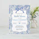 ブルーバードチノワセリーフローラブライダルシャワー 招待状 (スタンド正面)