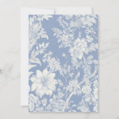 ブルーバードチノワセリーフローラブライダルシャワー 招待状 (裏面)