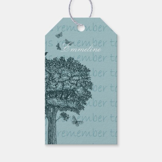 ブルーバードチョウ夢の木 ギフトタグ (正面)