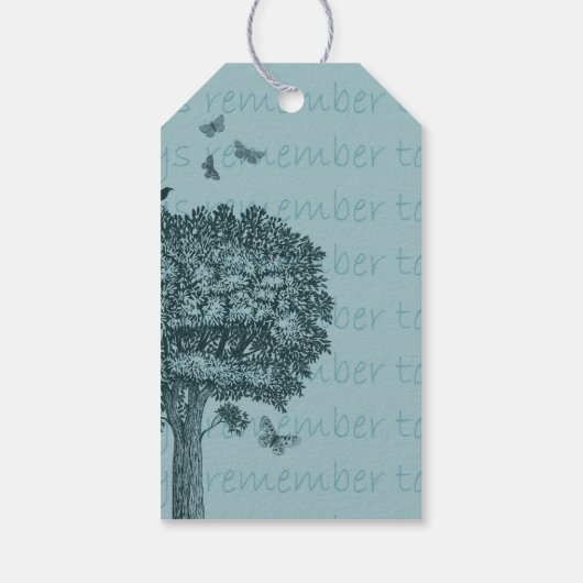 ブルーバードチョウ夢の木 ギフトタグ (裏面)