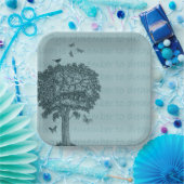 ブルーバードチョウ夢の木 ペーパープレート (パーティー)