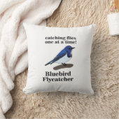 ブルーバードツリーブランチ野生生物おもしろい クッション (ブランケット)