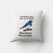 ブルーバードツリーブランチ野生生物おもしろい クッション (裏面)
