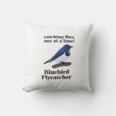 ブルーバードツリーブランチ野生生物おもしろい クッション (正面)