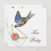 ブルーバードティーパーティー 招待状 (正面/裏面)
