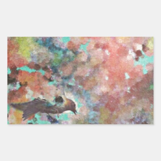 ブルーバードデジタルアート 長方形シール (正面)