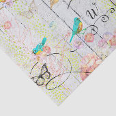 ブルーバードネストピンクアジサイモノグラムのフローラ 薄葉紙 (詳細)