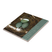 ブルーバードネストw/ブッダ引用文 タイル (側面)