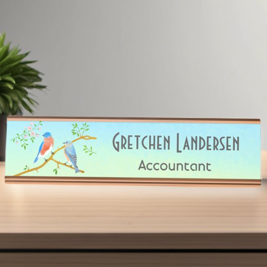 ブルーバードネームプレート デスクネームプレート