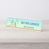 ブルーバードネームプレート デスクネームプレート (正面)