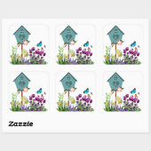 ブルーバードハウスインバタフライフラワーガーデン スクエアシール (シート)