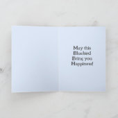 ブルーバードハピネス写真誕生日 カード (内部)