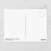 ブルーバードバスフェアリーイラストレーションアートプリント ポストカード (裏面)