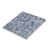 ブルーバードバタフライカタツムリ果実ウッドランドフローラ タイル (側面)