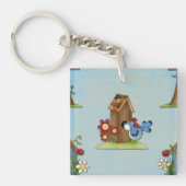 ブルーバードバードハウス キーホルダー (正面)