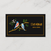 ブルーバードビジネスカードブラック 名刺 (正面)