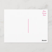 ブルーバードピンクありがとうおフローラハートはがき ポストカード (裏面)