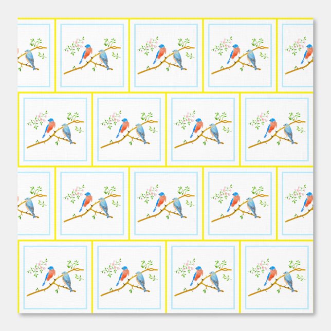 ブルーバードピールとスティック壁紙 壁紙 (正面)