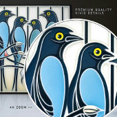 ブルーバードファミリーマッキントッシュアールデコウォールデコール タイル