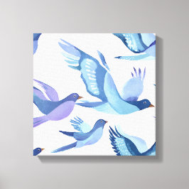 ブルーバードフライト | モダン水絵を描色 キャンバスプリント