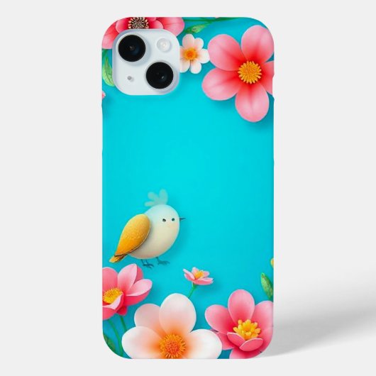 ブルーバードフレーム 鳥 ホルダー 日常使い Case-Mate iPhoneケース (裏面)