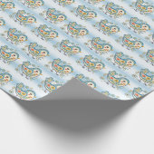ブルーバードフローラ包装紙 ラッピングペーパー (角)