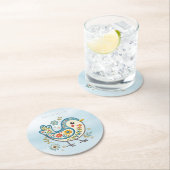 ブルーバードフローラ紙コースター ラウンドペーパーコースター (インサイチュ)