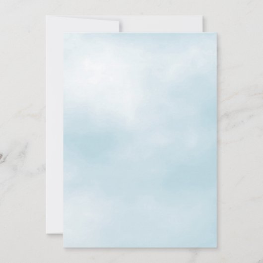 ブルーバードフローラ誕生日パーティーへの招待 招待状 (裏面)