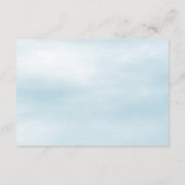 ブルーバードフローラ赤ちゃんシャワー エンクロージャーカード (裏面)