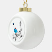 ブルーバードブルーハート セラミックボールオーナメント (右)