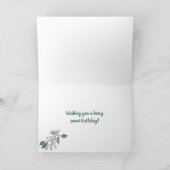 ブルーバードブルーベリーパーソナライズされた誕生日 カード (内部)