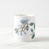 ブルーバードブルーベリーパーソナライズされた コーヒーマグカップ (中央)