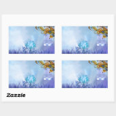 ブルーバードブルーポンドバード 長方形シール (シート)